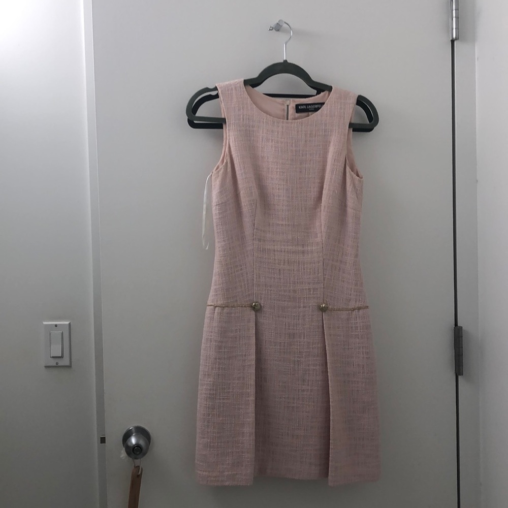 Karl Lagerfeld Pink Tweed dress